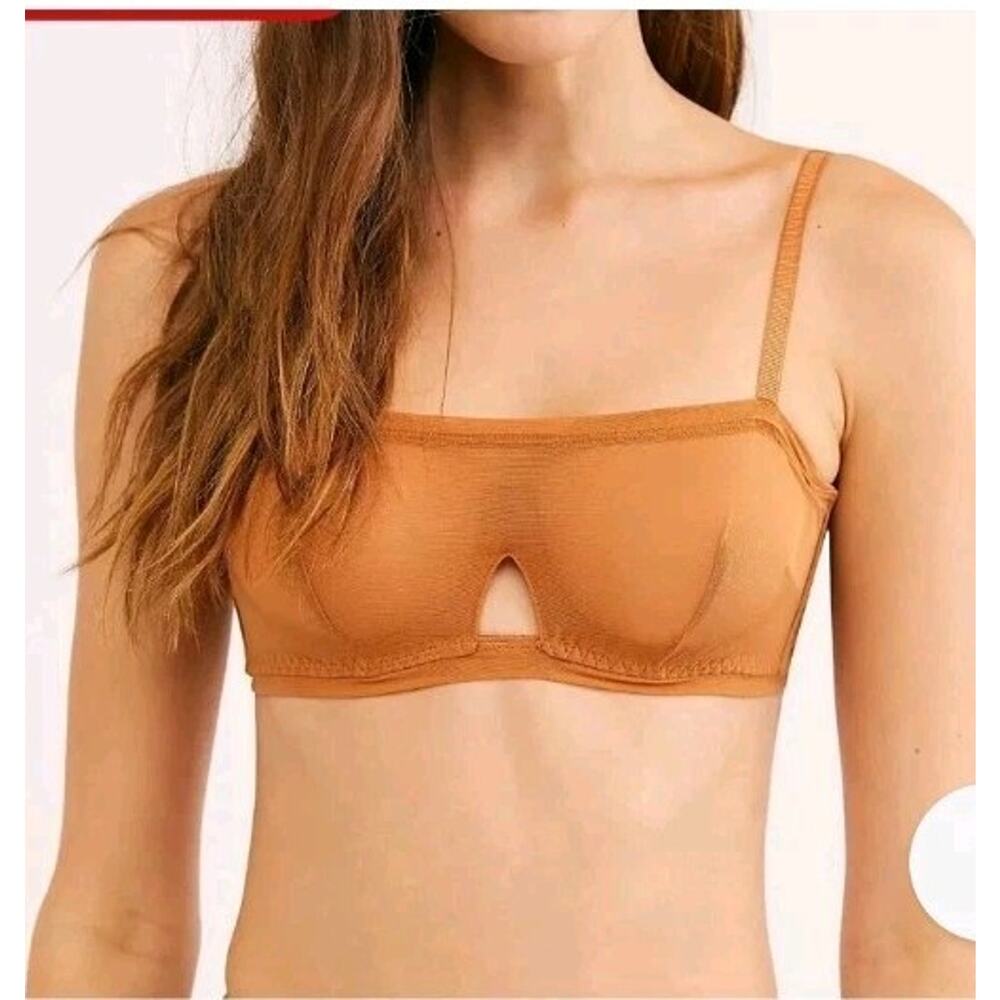 Free People We Are HAH Wired Lace Bra Brown Sugar Underwire Adjustable NWT